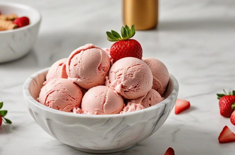 Strawberry Coconut Vegan Ice Cream