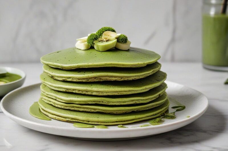 Protein Matcha Pancakes