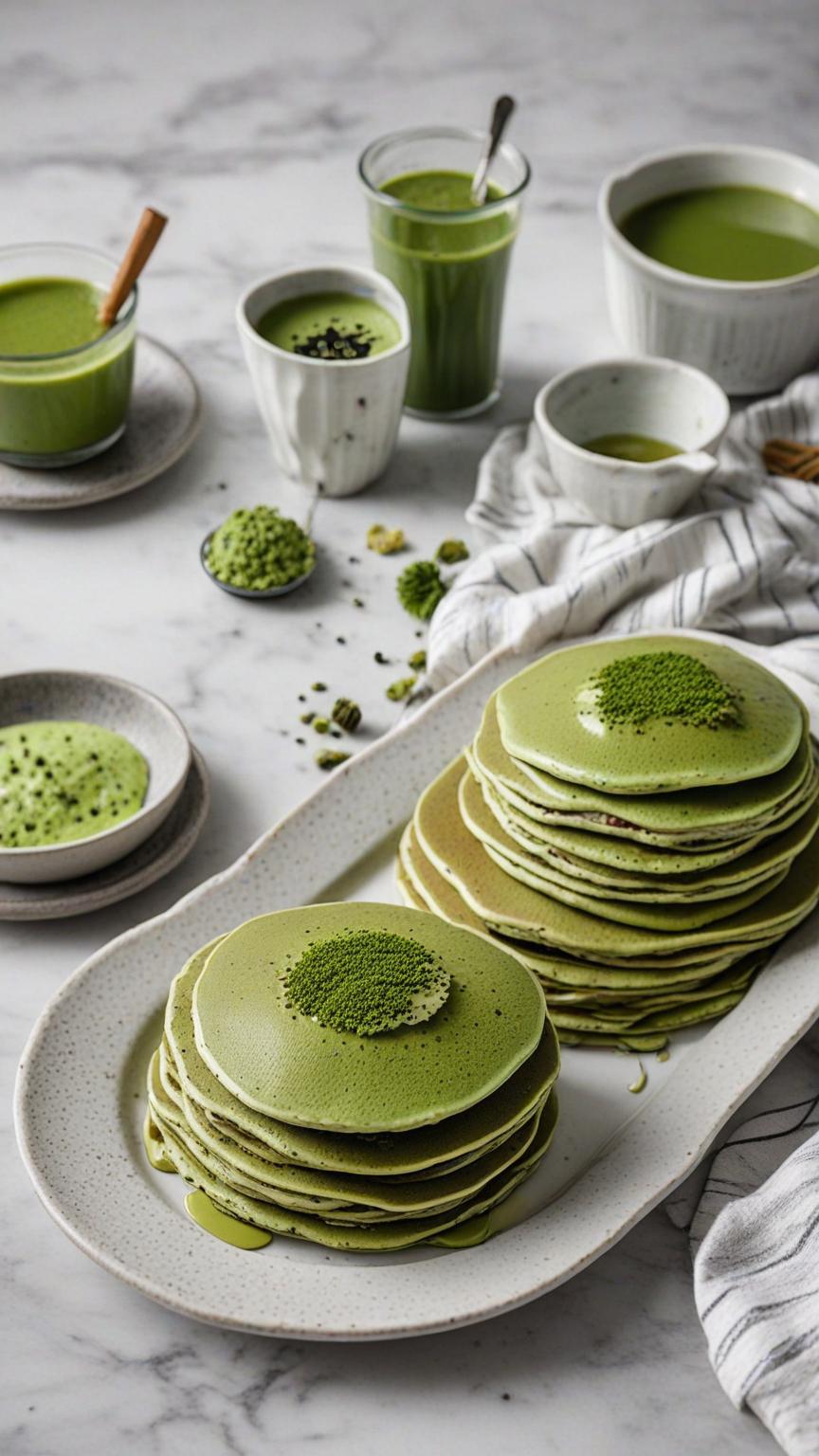 Protein Matcha Pancakes