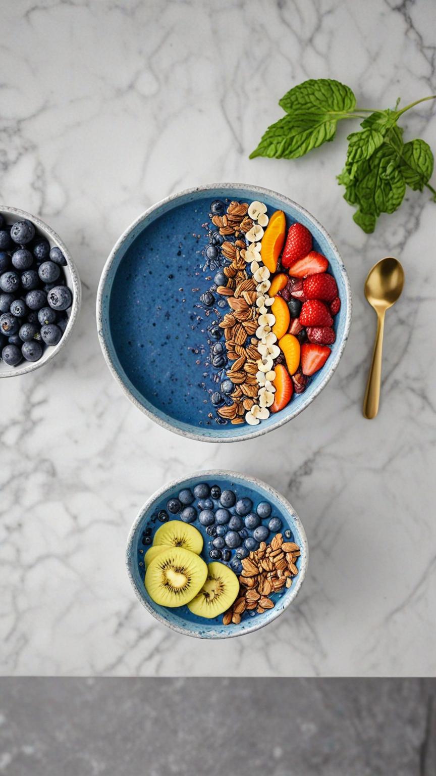 Blue Spirulina Protein Smoothie Bowl