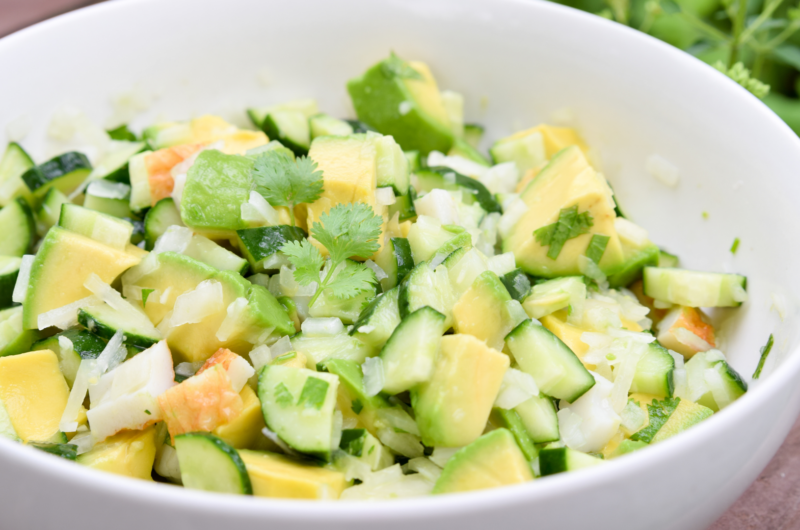 15. Creamy Avocado Cucumber Salad