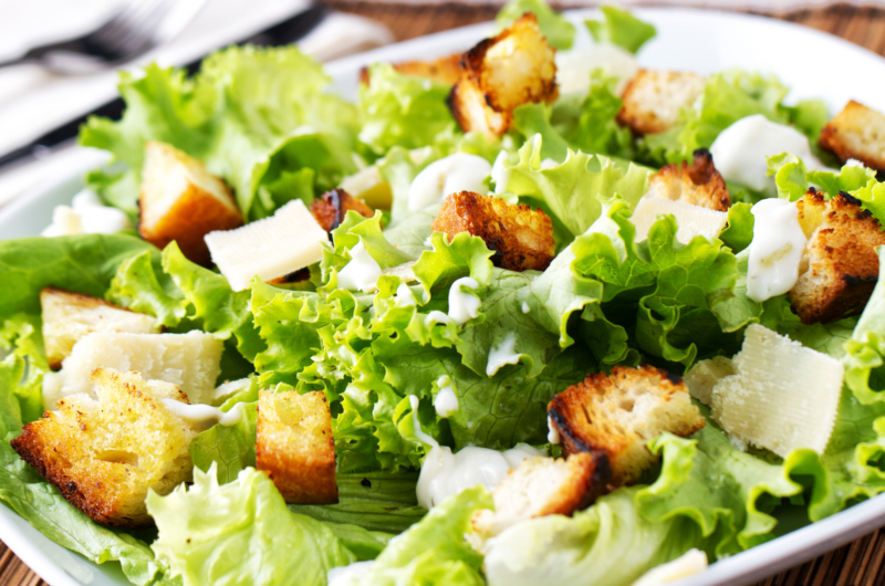 9. Keto Chicken Caesar Salad