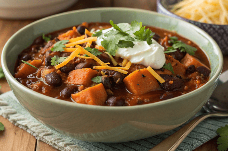 Black Bean and Sweet Potato Chili Recipe